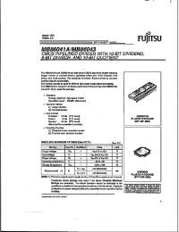 Datasheet MB86041A manufacturer Fujitsu