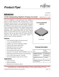 Datasheet MB86060PFV manufacturer Fujitsu