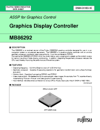 Datasheet MB86292 manufacturer Fujitsu