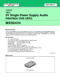 Datasheet MB86434PF manufacturer Fujitsu