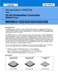 Datasheet MB86831 manufacturer Fujitsu