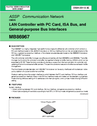 Datasheet MB86967PFV manufacturer Fujitsu