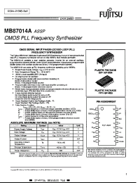 Datasheet MB87014A manufacturer Fujitsu