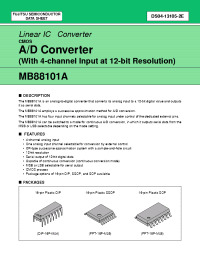 Datasheet MB88101APF manufacturer Fujitsu