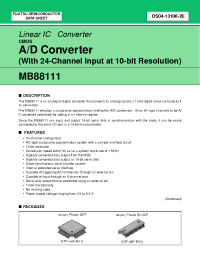 Datasheet MB88111P-SH manufacturer Fujitsu