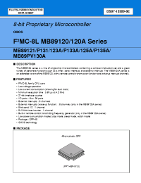 Datasheet MB89120A manufacturer Fujitsu