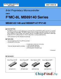 Datasheet MB89145V1 manufacturer Fujitsu