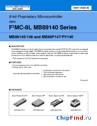 Datasheet MB89146V1 manufacturer Fujitsu
