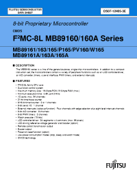 Datasheet MB89160 manufacturer Fujitsu