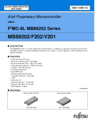 Datasheet MB89202P-SH manufacturer Fujitsu
