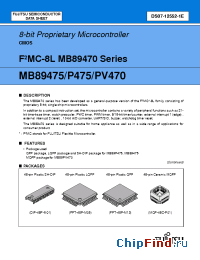 Datasheet MB89475PFV manufacturer Fujitsu