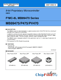 Datasheet MB89475P-SH manufacturer Fujitsu