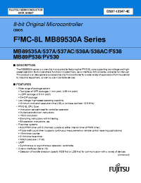 Datasheet MB89535APF manufacturer Fujitsu