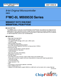 Datasheet MB89537CPF manufacturer Fujitsu