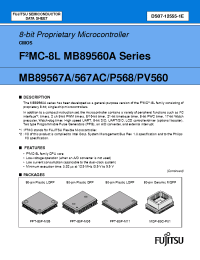 Datasheet MB89567A manufacturer Fujitsu