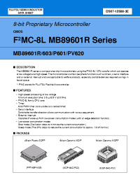 Datasheet MB89601RPFV manufacturer Fujitsu