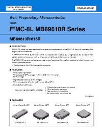 Datasheet MB89613RPFV manufacturer Fujitsu