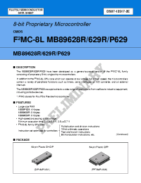 Datasheet MB89628RP-SH manufacturer Fujitsu