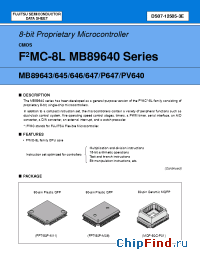 Datasheet MB89645 manufacturer Fujitsu