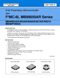 Datasheet MB89655APF manufacturer Fujitsu