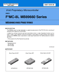 Datasheet MB89660 manufacturer Fujitsu