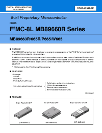 Datasheet MB89663RPF manufacturer Fujitsu