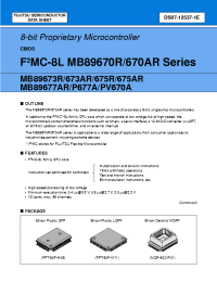 Datasheet MB89673ARPF manufacturer Fujitsu