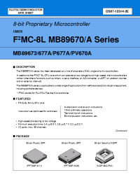 Datasheet MB89677A manufacturer Fujitsu