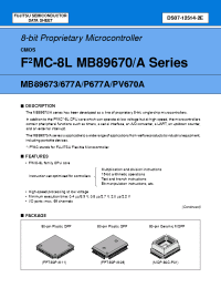 Datasheet MB89677APF manufacturer Fujitsu