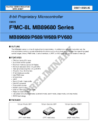 Datasheet MB89689PF manufacturer Fujitsu
