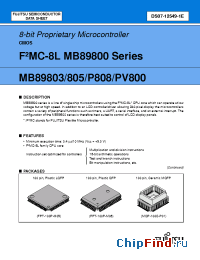 Datasheet MB89803 manufacturer Fujitsu