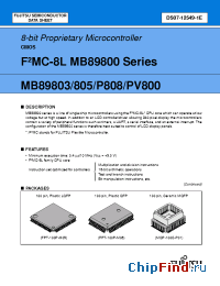 Datasheet MB89803PF manufacturer Fujitsu