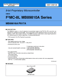 Datasheet MB89816A manufacturer Fujitsu