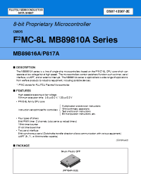 Datasheet MB89816APF manufacturer Fujitsu