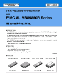 Datasheet MB89855RP-SH manufacturer Fujitsu