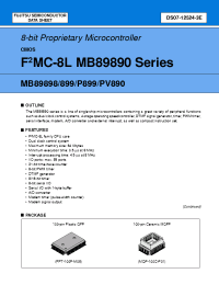 Datasheet MB89899PF manufacturer Fujitsu