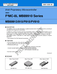 Datasheet MB89913PF manufacturer Fujitsu