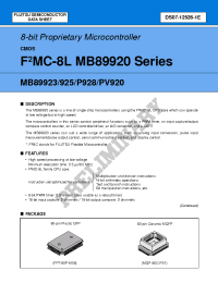 Datasheet MB89923PF manufacturer Fujitsu