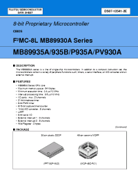 Datasheet MB89935BPFV manufacturer Fujitsu