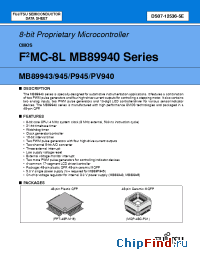 Datasheet MB89945PF manufacturer Fujitsu