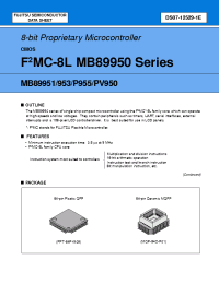 Datasheet MB89951PFM manufacturer Fujitsu