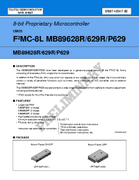Datasheet MB89P629P-SH manufacturer Fujitsu