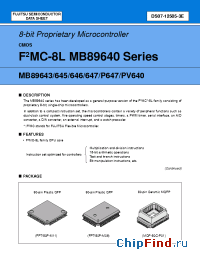 Datasheet MB89P647 manufacturer Fujitsu