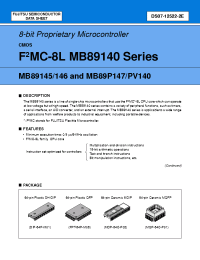 Datasheet MB89PV140 manufacturer Fujitsu