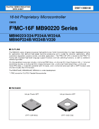 Datasheet MB90223PF manufacturer Fujitsu
