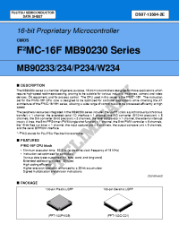 Datasheet MB90234PFV manufacturer Fujitsu