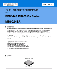 Datasheet MB90246APFV manufacturer Fujitsu