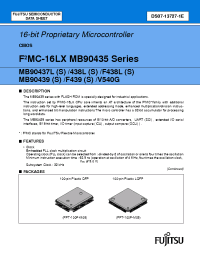 Datasheet MB90439PF manufacturer Fujitsu