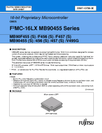 Datasheet MB90455 manufacturer Fujitsu