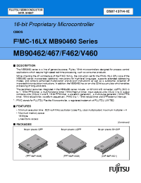 Datasheet MB90467P-SH manufacturer Fujitsu
